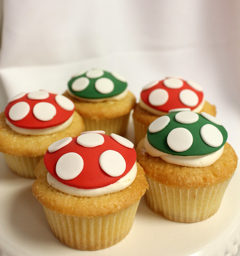 Mario Mushroom Cupcakes
