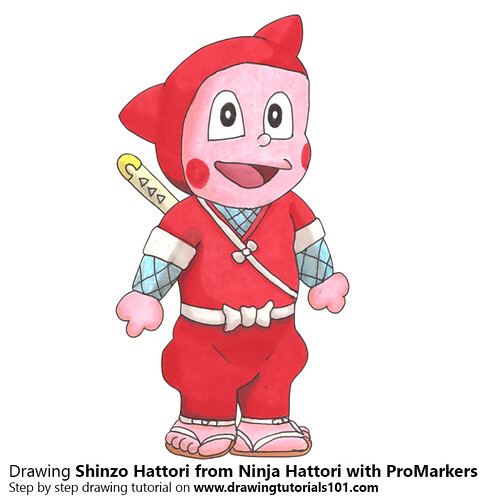 Shinzo Hattori from Ninja Hattori with ProMarkers [Speed Drawing] - a photo  on Flickriver