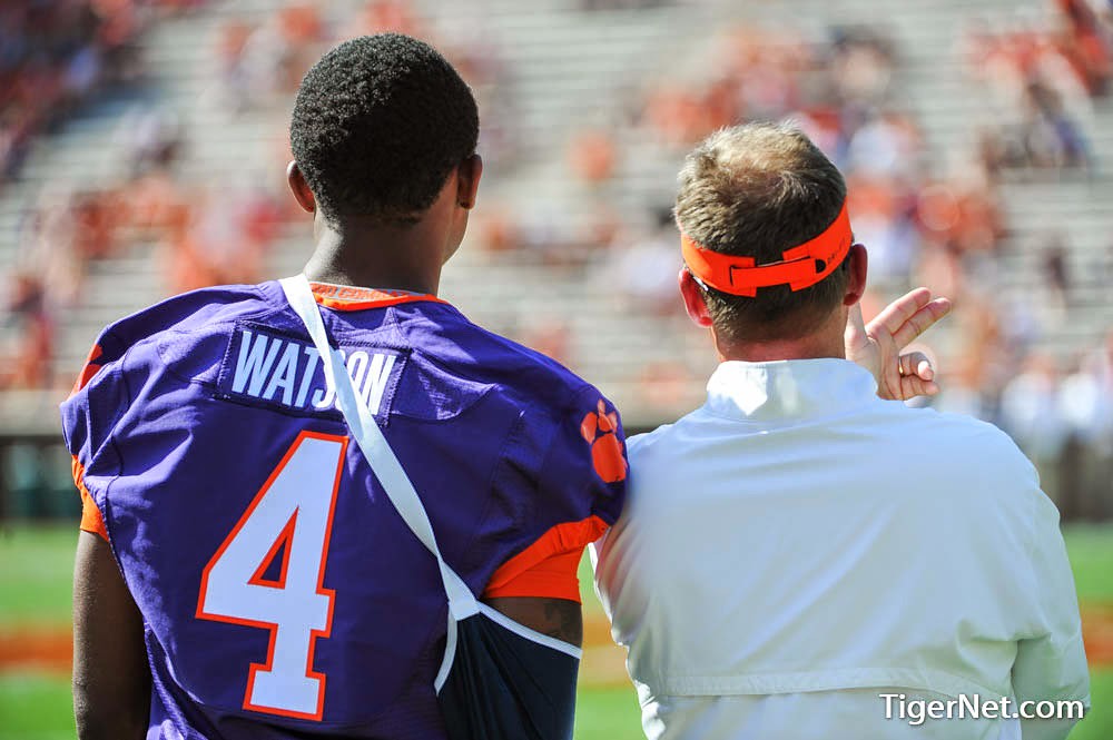 Clemson Football Photo of Chad Morris and Deshaun Watson and orangeandwhite