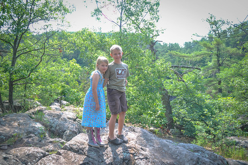 Kai and Nora climbing on rocks in the park. • <a style="font-size:0.8em;" href="http://www.flickr.com/photos/96277117@N00/14800072424/" target="_blank">View on Flickr</a>