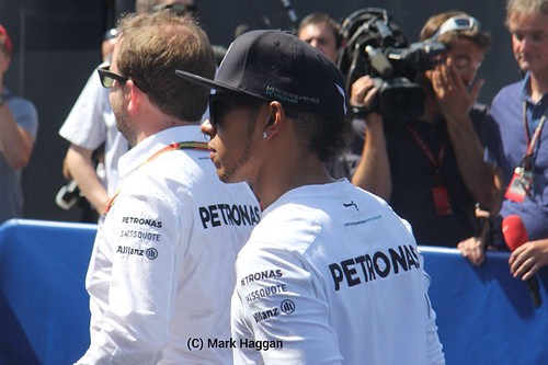 Lewis Hamilton after qualifying for the 2014 German Grand Prix