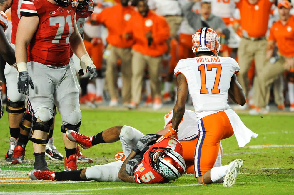 Clemson Football Photo of Bashaud Breeland and Bowl Game and ohiostate