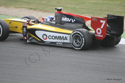 Jolyon Palmer in his DAMS car in qualifying in GP2 at the 2014 British Grand Prix
