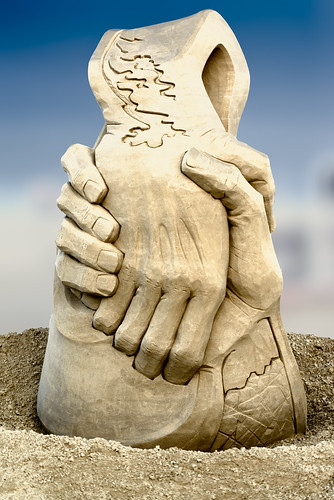 Hands Clasped in Sand, From FlickrPhotos