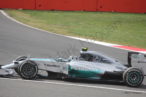 Nico Rosberg stops during The 2014 British Grand Prix