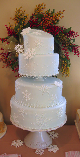 Snowflake Winter Wedding Cake
