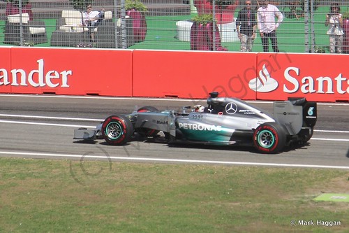 Lewis Hamilton in Free Practice 2 at the 2014 German Grand Prix