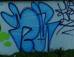Blue Graffitti Balheary Bridge Swords 11-09-2014
