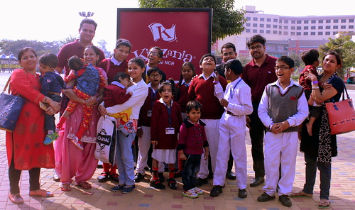 KidZania Tour for Kids with disabilities:The kids pose for a group photo before the end of the tour with the very supportive Kidzania staff.