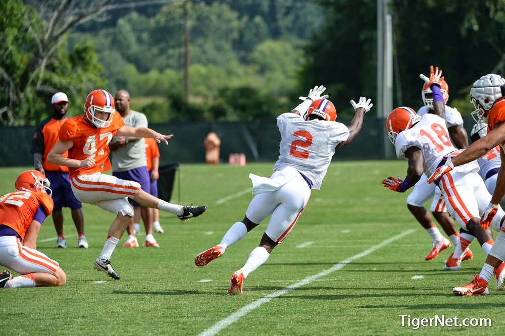 Clemson Football Photo of Alex Spence and practice