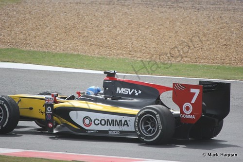 Jolyon Palmer in his DAMS during the first GP2 race at the 2014 British Grand Prix weekend