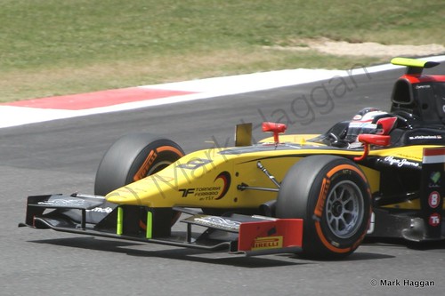 Jolyon Palmer in his DAMS car during GP2 practice at the 2014 British Grand Prix