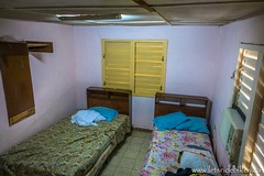 Our room in the alojamiento in Tortuguilla, Cuba.