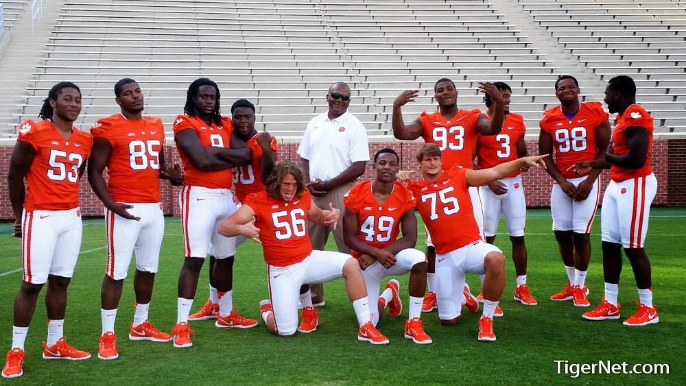 Clemson Football Photo of Corey Crawford and Dane Rogers and ebenzerogundeko and Kevin Dodd and mariomhobby and Martin Aiken and Shaq Lawson and Tavaris Barnes and teamphotos and Vic Beasley