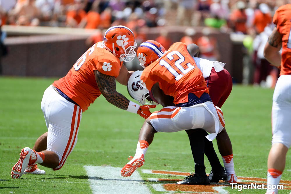 Clemson Football Photo of Korrin Wiggins and SC State and Scott Pagano