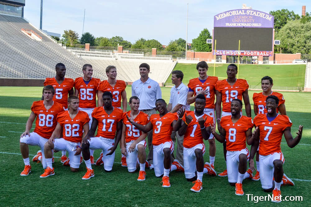 Clemson Football Photo of Adam Humphries and Artavis Scott and Charone Peake and Daniel Rodriguez and Demarre Kitt and Germone Hopper and Jeff Scott and Kyrin Priester and Mike Williams and teamphotos and Trevion Thompson