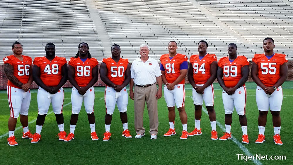 Clemson Football Photo of teamphotos and Josh Watson and Scott Pagano and Dan Brooks and Carlos Watkins and DeShawn Williams and DJ Reader and Grady Jarrett and Roderick Byers and Jabril Robinson