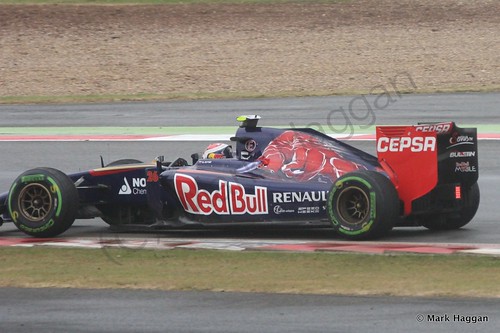 Daniil Kvyat in his Toro Rosso during qualifying for the 2014 British Grand Prix