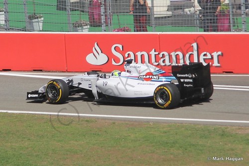 Felipe Massa in his Williams in Free Practice 2 at the 2014 German Grand Prix