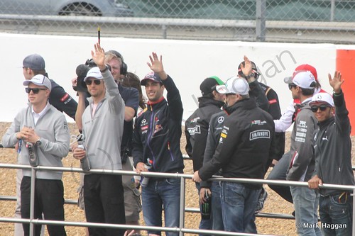 The Drivers' Parade at the 2014 British Grand Prix