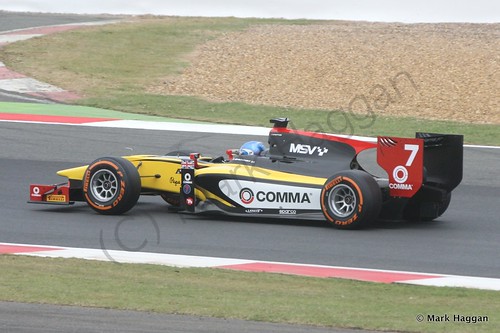 Jolyon Palmer in his DAMS car in the second GP2 race at the 2014 British Grand Prix