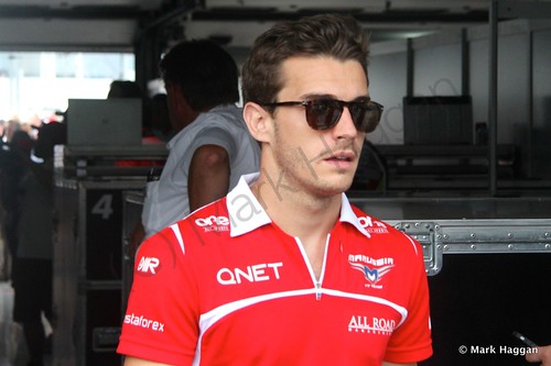 Jules Bianchi after the Drivers' Parade at the 2014 German Grand Prix