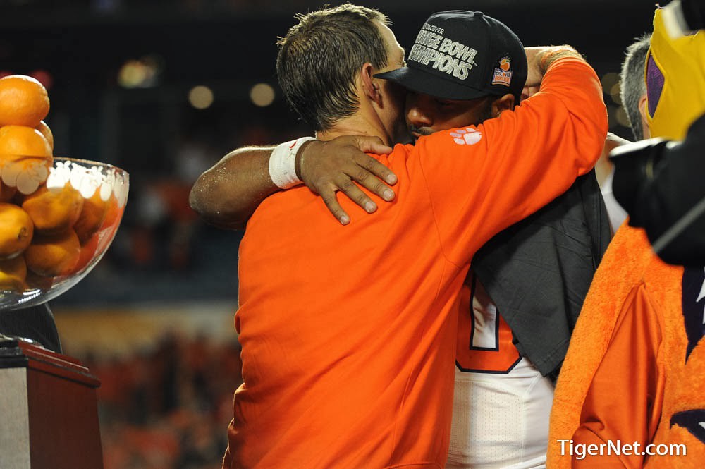 Clemson Football Photo of Bowl Game and Dabo Swinney and ohiostate and Tajh Boyd