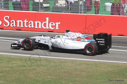 Felipe Massa in his Williams in Free Practice 2 at the 2014 German Grand Prix