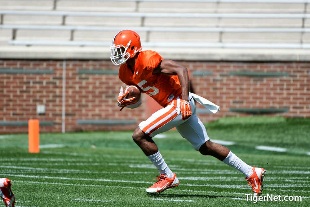 Clemson Football Photo of practice and TJ Green