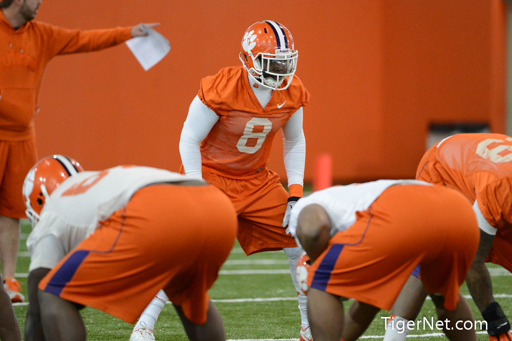 Clemson Football Photo of Justin Parker and practice