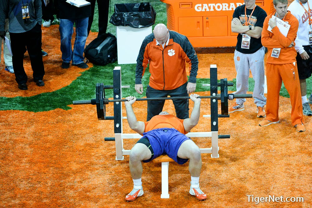Clemson Football Photo of practice and proday and Tyler Shatley