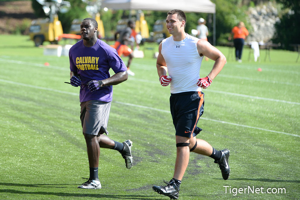 Clemson Football Photo of Cannon Smith and Dabo Swinney Camp and Milan Richard and Recruiting