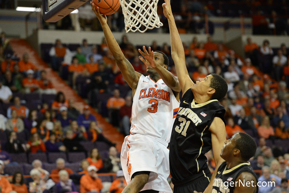Clemson Basketball Photo of Adonis Filer and Wake Forest