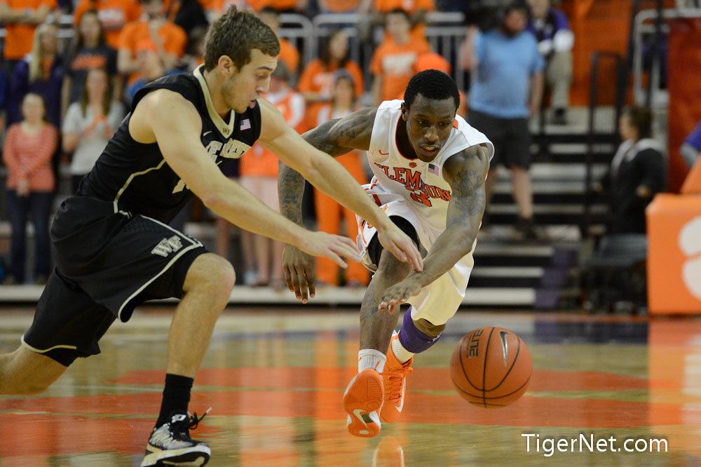 Clemson Basketball Photo of Wake Forest and Adonis Filer