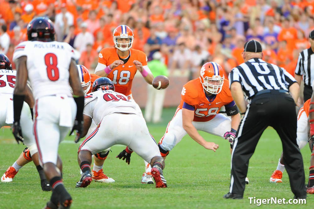Clemson Football Photo of Cole Stoudt and Louisville and Ryan Norton