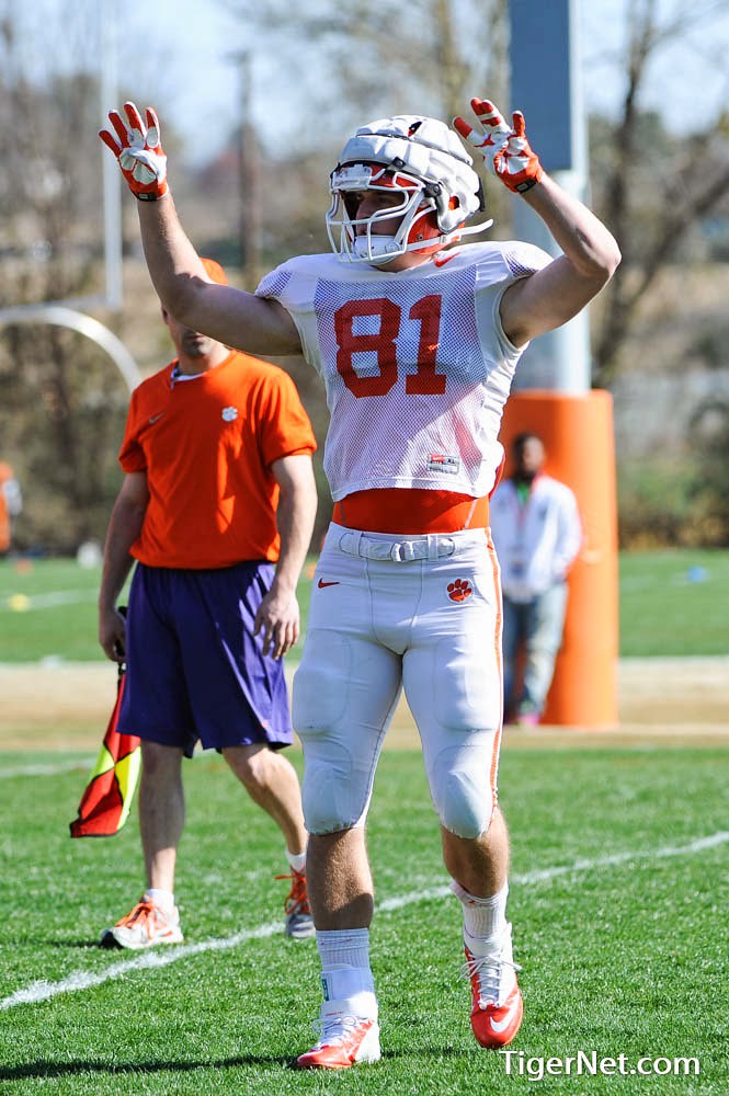 Clemson Football Photo of practice and Stanton Seckinger