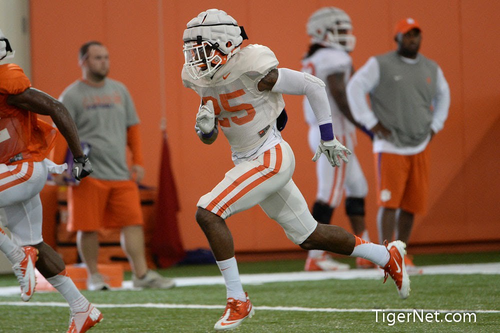 Clemson Football Photo of Cordrea Tankersley and practice