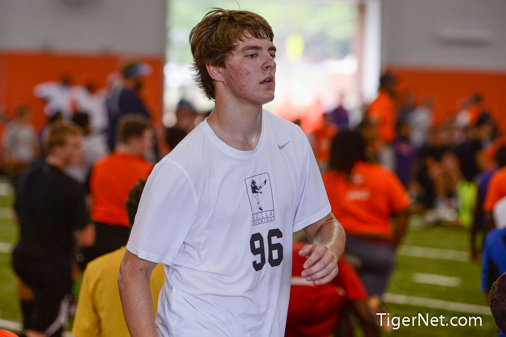 Clemson Football Photo of Alex Spence and Dabo Swinney Camp and Recruiting
