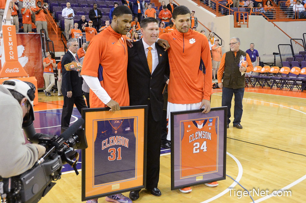 Clemson Basketball Photo of Boston College and Brad Brownell and Milton Jennings and Devin Booker