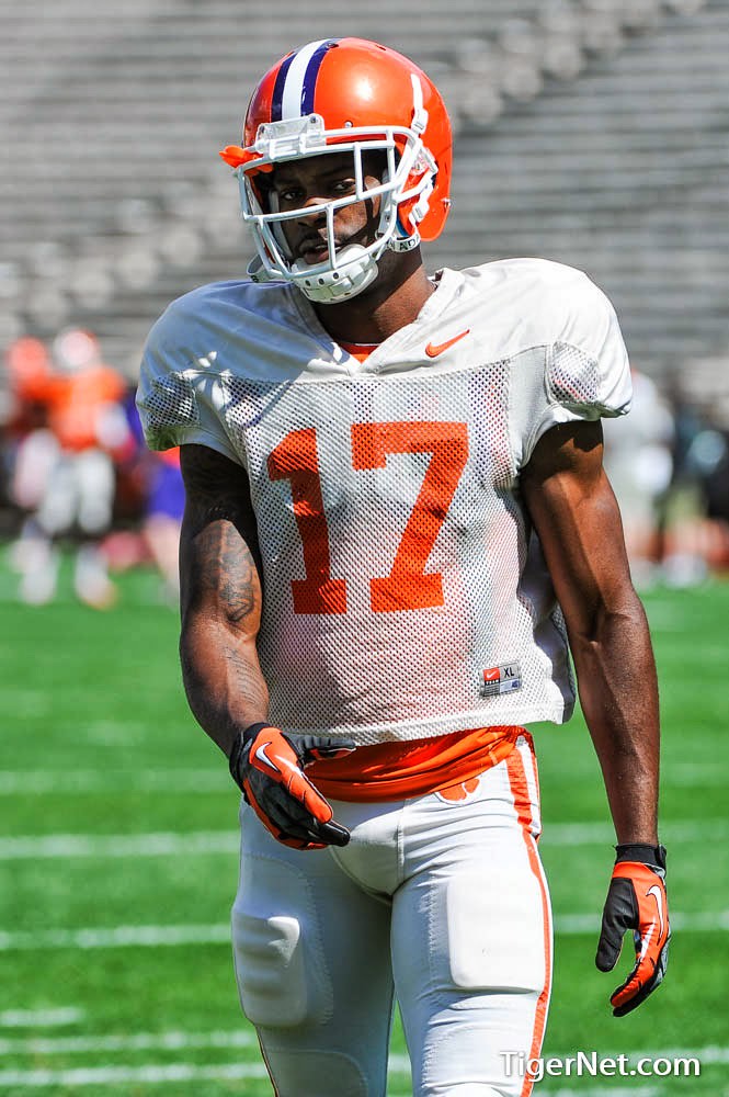 Clemson Football Photo of Kyrin Priester and practice