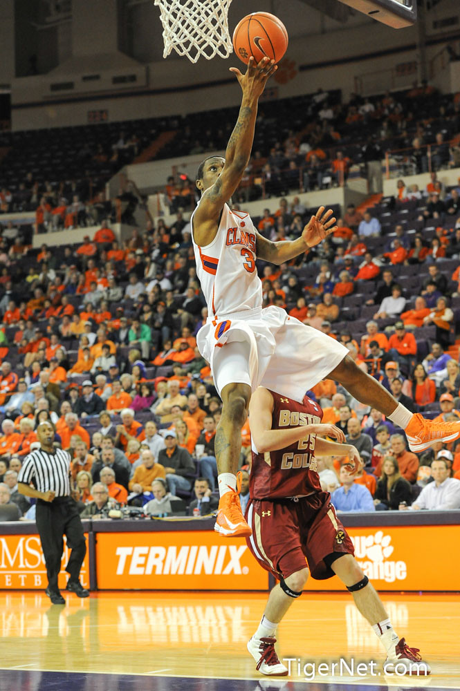Clemson Basketball Photo of Adonis Filer and Boston College