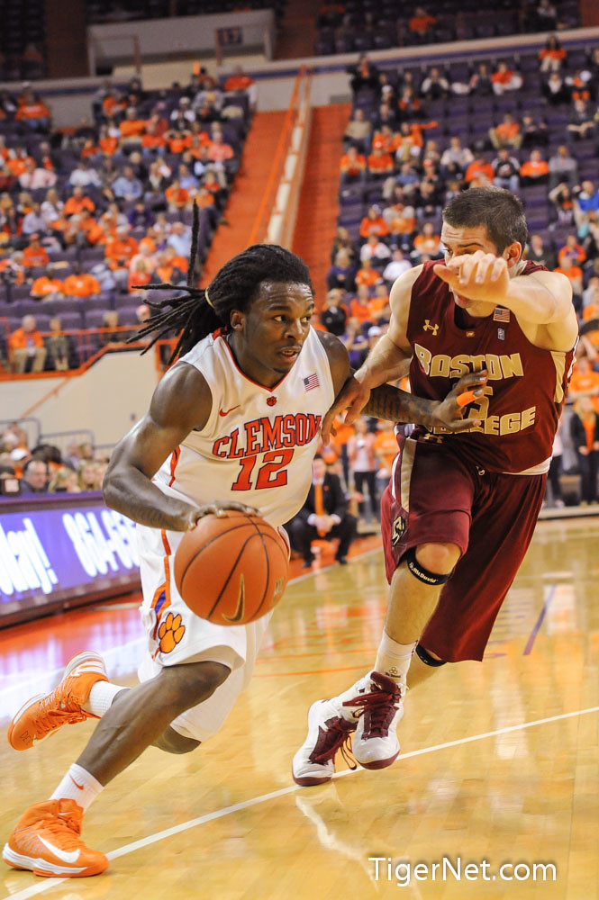 Clemson Basketball Photo of Boston College and Rod Hall