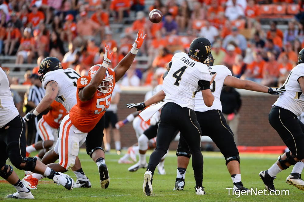 Clemson Football Photo of Roderick Byers and Wake Forest