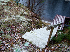 Snowy Wooden Stairs • <a style="font-size:0.8em;" href="http://www.flickr.com/photos/34843984@N07/15424627592/" target="_blank">View on Flickr</a>