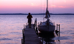 Man on pier beside Sailboat • <a style="font-size:0.8em;" href="http://www.flickr.com/photos/34843984@N07/15523074196/" target="_blank">View on Flickr</a>
