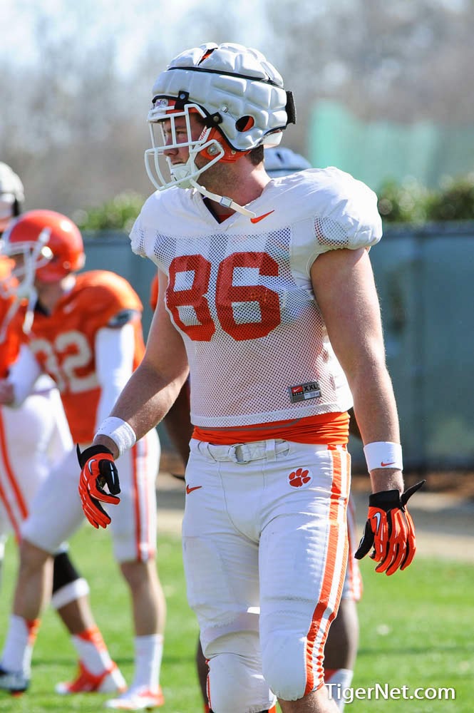 Clemson Football Photo of practice and Sam Cooper