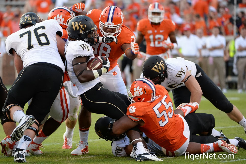 Clemson Football Photo of Roderick Byers and Wake Forest