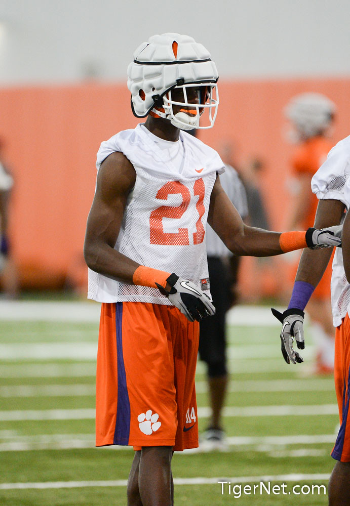 Clemson Football Photo of Adrian Baker and practice