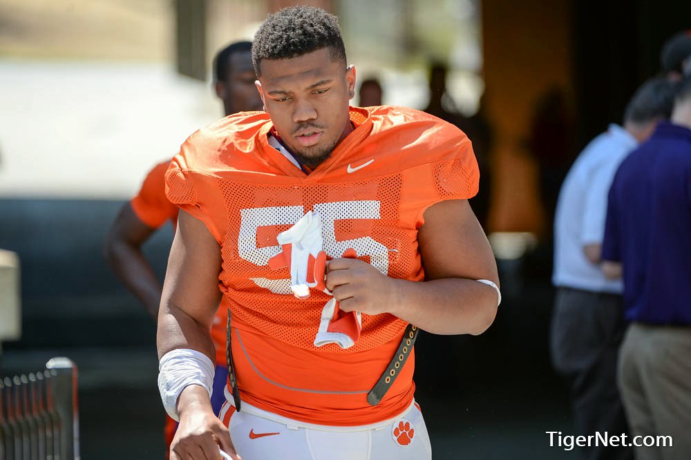 Clemson Football Photo of practice and Roderick Byers
