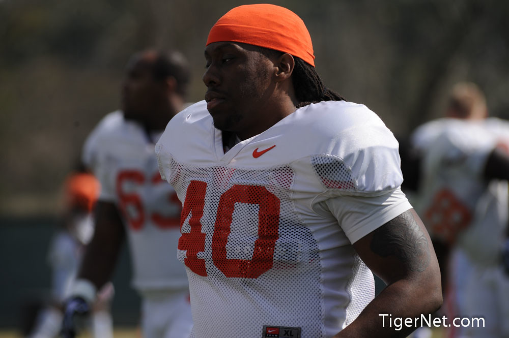 Clemson Football Photo of Darrell Smith and practice